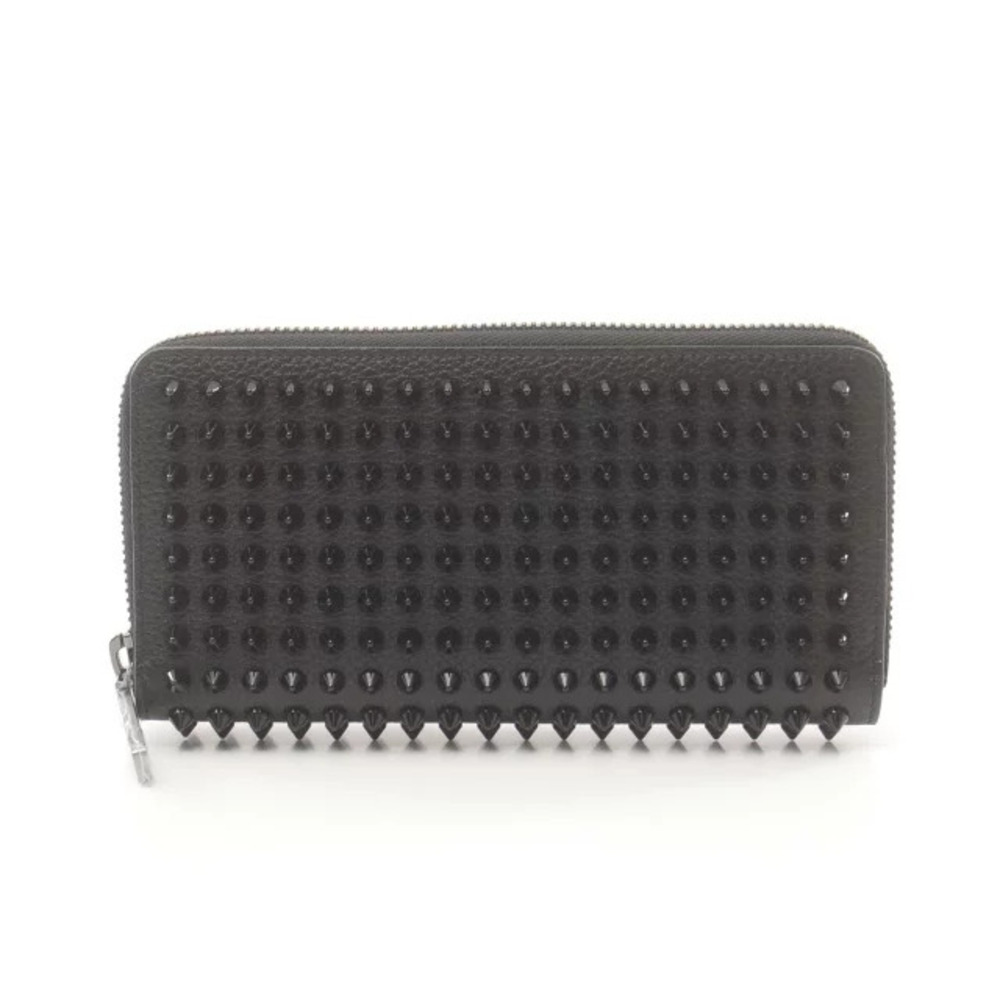 Christian Louboutin PANETTONE Round Long Wallet Leather Black
